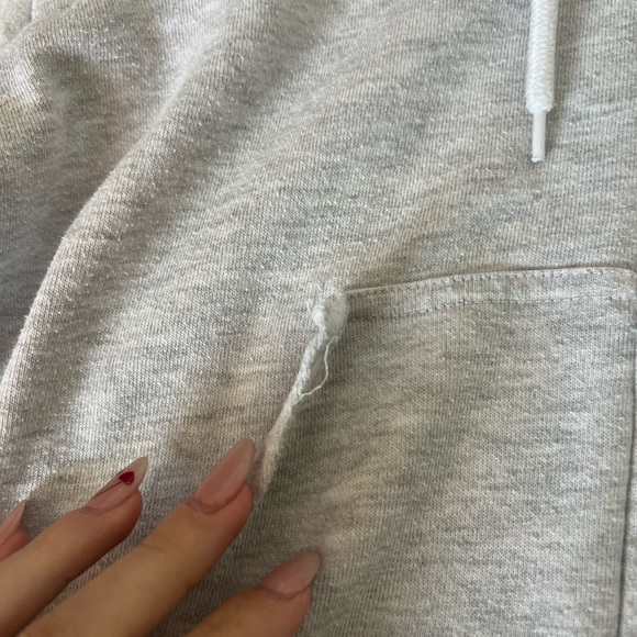 garage light grey cropped zip up - Picture 3 of 3